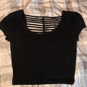 Basic black crop top